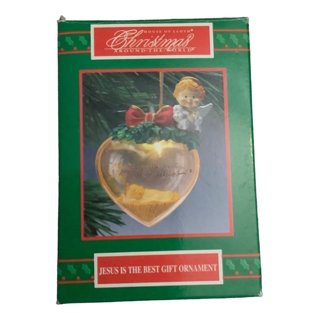 Vtg 1995 House of Lloyd Jesus is the Best Gift Christmas Ornament 4"‎